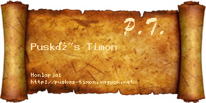 Puskás Timon névjegykártya